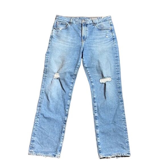 AG Adriano Goldschmeid Saige High-Rise Straight in Apparition Destructed 31 - Picture 3 of 10